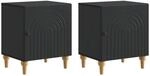 vidaXL Nachttisch 2 Stk Schwarz 43 x 34,5 x 50 cm Holzwerkstoff 894108