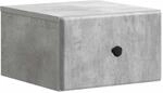 vidaXL Wandmontierter Nachttisch Betongrau 34,5 x 33 x 20 cm 899111