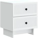 vidaXL Nachttisch Wei&szlig; 43 x 34,5 x 47,5 cm Holzwerkstoff 893835