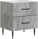 vidaXL Nachttisch Betongrau 43 x 34,5 x 47,5 cm Holzwerkstoff 894761