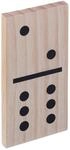 Relaxdays Domino Kiefernholz Natur 28-tlg. mit Tasche 15 cm x 7,5 cm x 1 cm