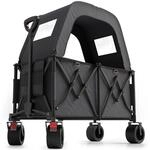 BigDean XXL Bollerwagen Faltbar mit Dach 260L 150kg Belastbar Robuster...