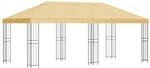 vidaXL Pavillon mit Seitenw&auml;nden 6 x 3 m Creme Polyester und Stahl 190 3375983
