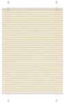 vidaXL Plissee Creme 90x100 cm Stoffbreite 89,4 cm Polyester 4015277
