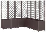 vidaXL Pflanzk&uuml;bel mit Rankgitter Braun 160x160x140 cm PP 367885
