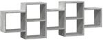 vidaXL Wandregal Betongrau 129x18x42 cm Holzwerkstoff 853221