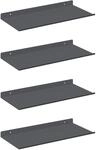 vidaXL Schwebendes Regal 4 Stk Anthrazit 40 x 18 x 2,5 cm Stahl 8004013