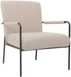 Svita Kyle Loungesessel mit Armlehnen Relaxsessel Loungestuhl Stoffbezug Beige