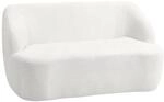 HOMCOM Sofa 2-Sitzer 142 cm Couch Polstersofa f&uuml;r Wohnzimmer Cremewei&szlig;