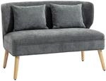 HOMCOM Loveseat Polyester 117L x 65B x 78,5H cm Grau