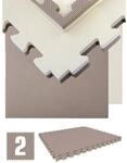 eyepower Fitnessmatte 90 x 90 x 2.5 cm 2er Set Braun