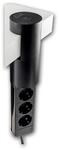 ChiliTec 3-fach Tischsteckdose CT-KS 3 Schwarz mit USB
