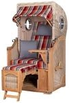 bene,iving Strandkorb Komplettset Ammersee Single Teak Bullauge PE Shell Modell...