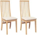 vidaXL Esszimmerst&uuml;hle mit Kissen 2 Stk Massivholz Gummibaum 4102455