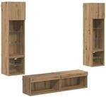 vidaXL TV-Wandm&ouml;bel Wandmontiert 6-Tlg Artisan-Eiche Holzwerkstoff 3402933