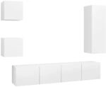 vidaXL 5-Tlg TV-Schrank-Set Wei&szlig; Holzwerkstoff 3078696