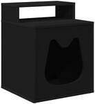vidaXL Katzenhaus Schwarz 42,5 x 40 x 53,5 cm Holzwerkstoff 8000690