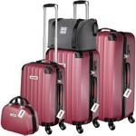 Tectake Hartschalenkoffer Set Cleo 19 Teilig Hartschalen Aus Robustem Abs Kunststoff