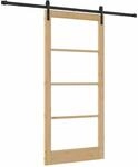 vidaXL Schiebet&uuml;r ORKDAL Natur 93 x 202 cm Massivholz Kiefer und Glas 3331979