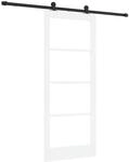vidaXL Schiebet&uuml;r ORKDAL Wei&szlig; und Schwarz 83 x 202 cm 3332026