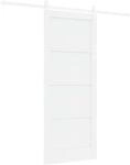 vidaXL Schiebet&uuml;r Wei&szlig; 83 x 202 cm Massives Kiefernholz 3445425