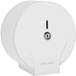 Delabie WC-Papierhalter f&uuml;r Gro&szlig;rolle 200 m, Stahl wei&szlig;,ackiert