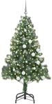 vidaXL Weihnachtsbaum mit 300 LEDs mit St&auml;nder Gr&uuml;n 180 cm PVC 3396379