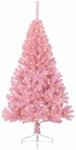 vidaXL K&uuml;nstlicher Vorbeleuchteter Weihnachtsbaum Rosa 150 cm PVC 3397059