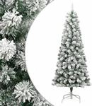 vidaXL K&uuml;nstlicher Weihnachtsbaum Klappbar Beschneit 240 cm 358383