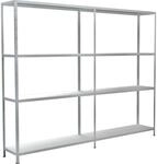 Schulte Set 1 Steckregal und 1 Anbauregal Wei&szlig; 180 cm x 220 cm x 35 cm