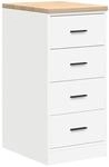 vidaXL Garagen-Aufbewahrungsschrank Wei&szlig; 40x51x85 cm Massivholz Kiefer 860589