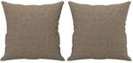 vidaXL Zierkissen 2 Stk Taupe 40x40 cm Stoff 349478