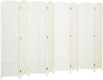 HOMCOM Paravent Polypropylen Kiefernholz 320L x 1,6B x 170H cm Wei&szlig;