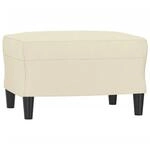 vidaXL Fu&szlig;hocker Creme 60x50x41 cm Kunstleder Modell 1