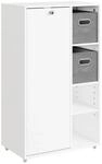 SoBuy Badezimmerschrank mit W&auml;schekorb W&auml;scheschrank W&auml;schesammler Badregal