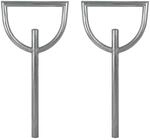 TRUTZHOLM 2x Fahrradanlehnb&uuml;gel 115 x 56 cm Stahl Durchmesser 60 mm Typ D
