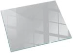 Tulup Glasplatte f&uuml;r Kamin Grau Kaminofen Glas Bodenplatte Rechteck 80x60 cm...