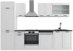 Vicco R-Line K&uuml;chenzeile Wei&szlig; Landhaus/Wei&szlig; 300 cm ohne Arbeitsplatte ohne