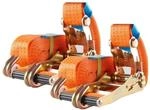 TRUTZHOLM 2x Profi Ratschen Spanngurt 2 Teilig 5m 4t 4000kg T&Uuml;V/GS Orange