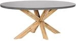 Beliani Gartentisch ORISTANO Grau Heller Holzfarbton 190x100x75