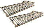 Erst-Holz Federholzrahmen Lattenrost 90 x 200 cm Kopfteil Verstellbar Doppelpack