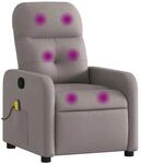 vidaXL Massagesessel Taupe Stoff Modell 12