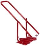 Relaxdays M&uuml;llpresse Stahl Rot Manuell Pulverbeschichtet 95 cm 30 cm x 31 cm