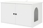 vidaXL Katzenhaus Wei&szlig; 85 x 55 x 50,5 cm Holzwerkstoff 8000725