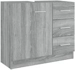 vidaXL Waschbeckenschrank Grau Sonoma 63x30x54 cm Holzwerkstoff