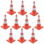 TRUTZHOLM 10x Verkehrskegel Warnleitkegel Markierungskegel Pylone