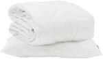 vidaXL Sommerdecke mit Kissen 2-Tlg Wei&szlig; Mikrofaser 3376489