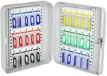 HMF 13030-07 Schl&uuml;sselkasten Abschlie&szlig;bar 30 Haken 30 x 24 x 7 cm Lichtgrau