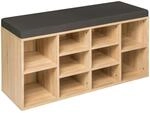 Tectake Schuhschrank Max F&uuml;r 10 Paar Schuhe Mit Abnehmbarem Sitzpolster 103 50 x 30