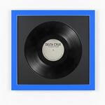 K-M&ouml;bel Schallplatten Rahmen Royalblau 40x40cm mit Schwarzem Passepartout f&uuml;r...